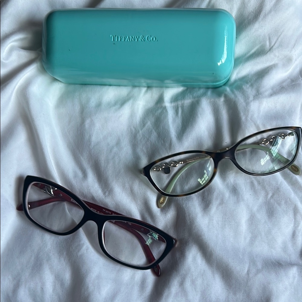 Tiffany & Co. Women's Glasses - Black and Burgundy